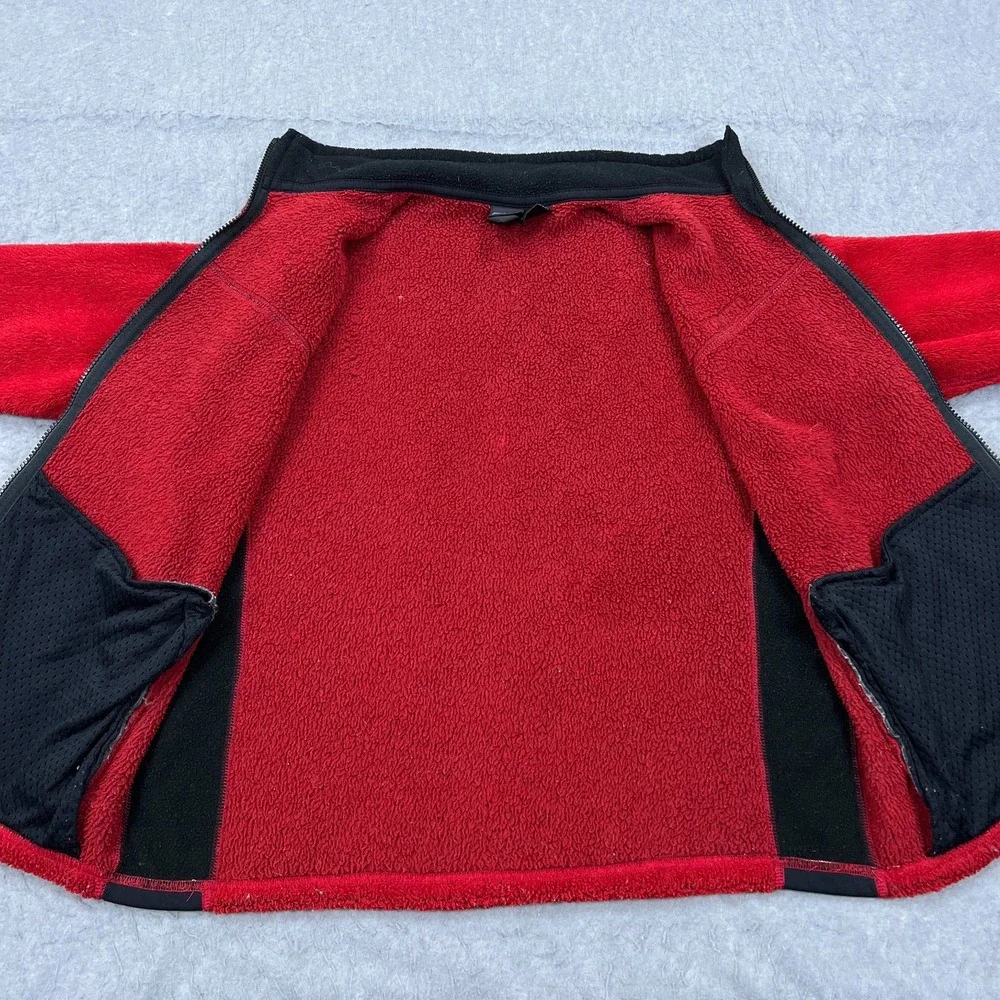 VTG Patagonia R2 Jacket Kids Large 12 Red Full Zip Fleece Pockets‎ Outdoor USA